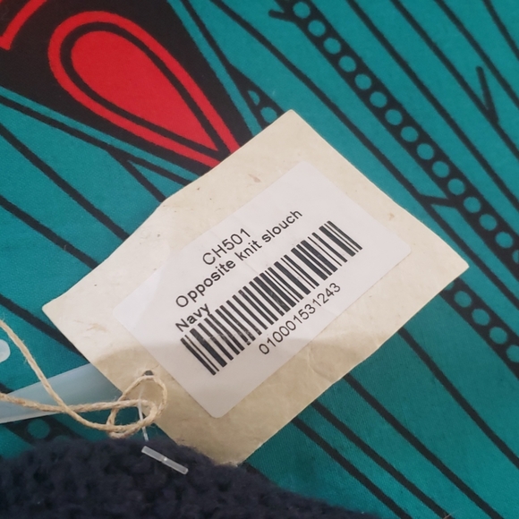 HM Nepalese "Johnny" Depp Slouch Navy Wool Beanie - Picture 2 of 3